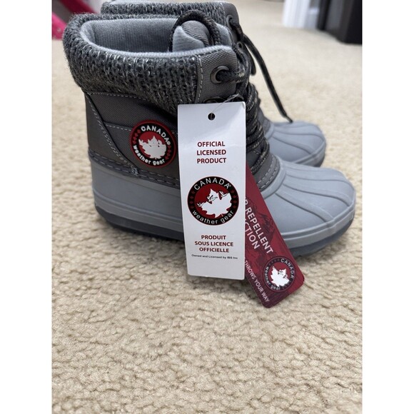 Canada WeatherGear Little Girls Boots Carmen Style In Gray US Size 12M - Picture 6 of 10